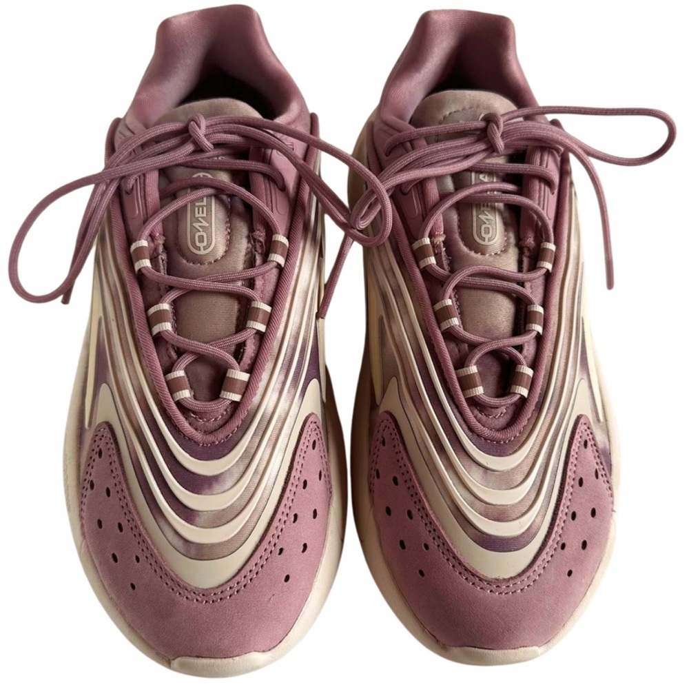 ADIDAS Originals Ozelia Pink/Cream Sculpted Sneakers Wave Sole Comfort Size 7.0